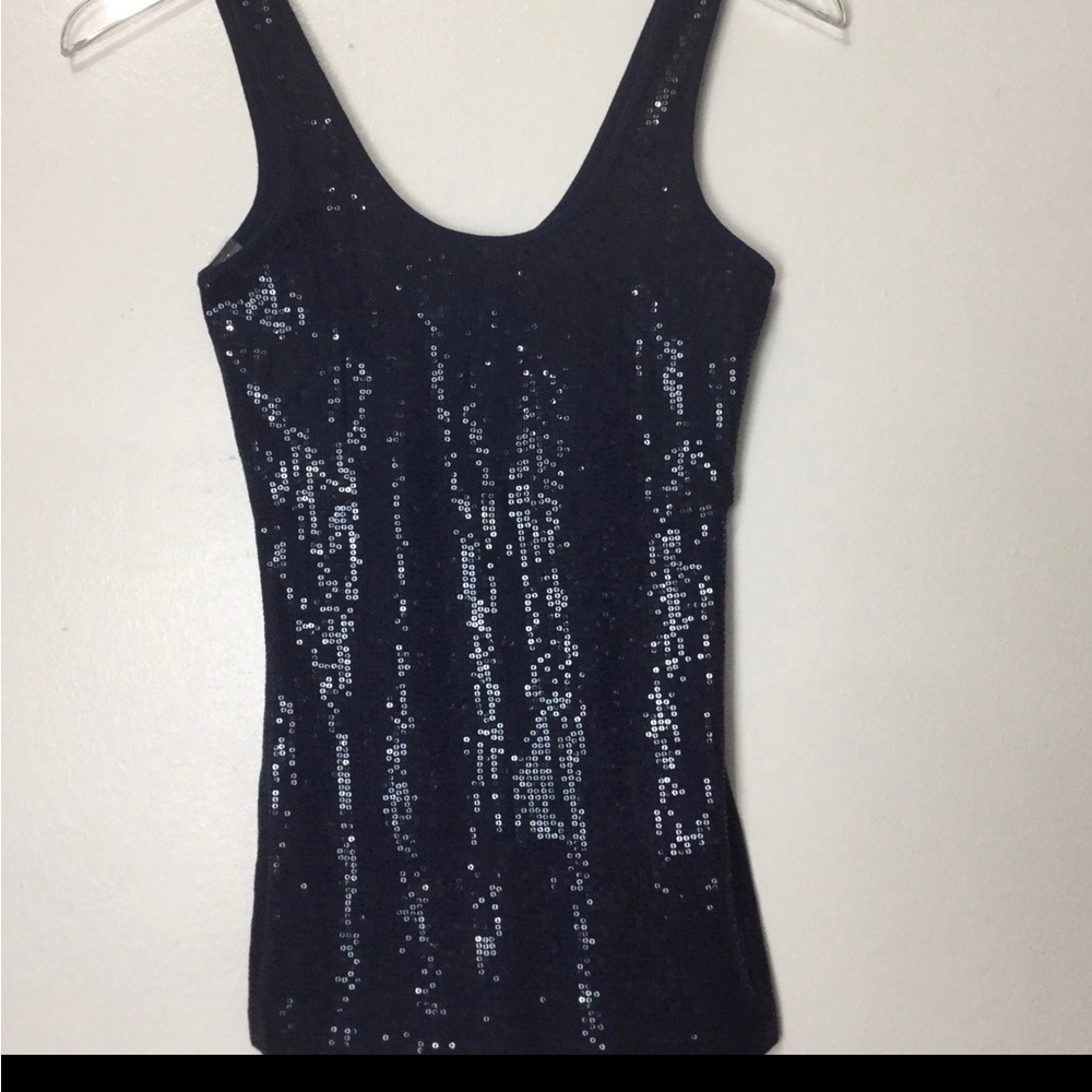 Express Navy Sequins Tank Top S (W214)
